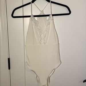 White lace bodysuit